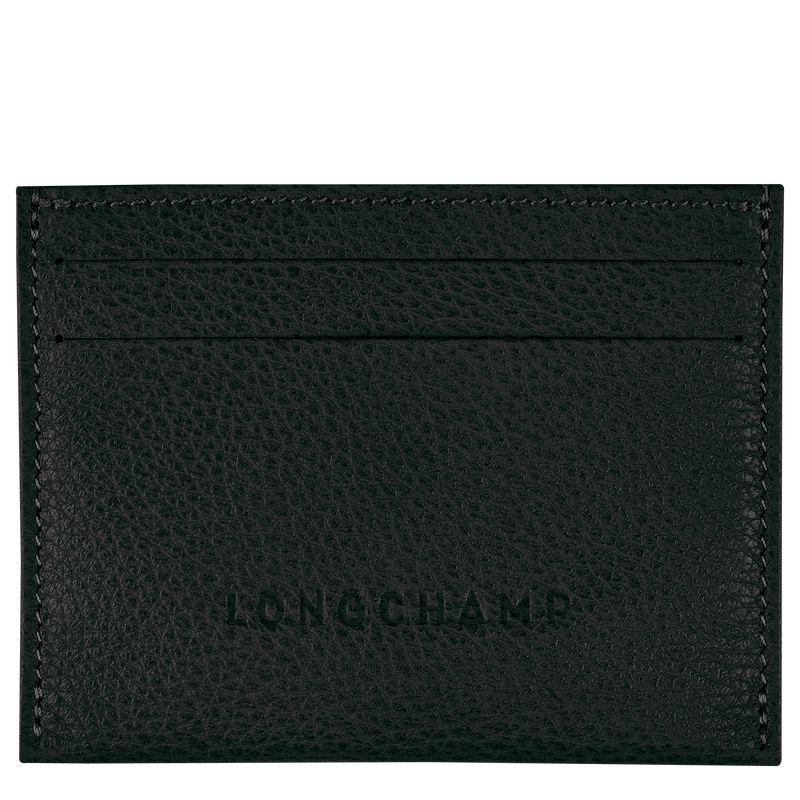 Black Longchamp Le Foulonné Men Card Holder | US-092UMLQAH