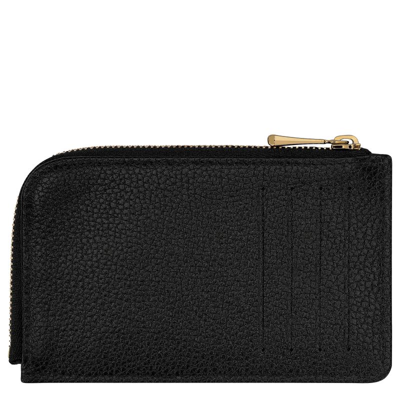 Black Longchamp Le Foulonné Men Card Holder | US-968SEXWQM