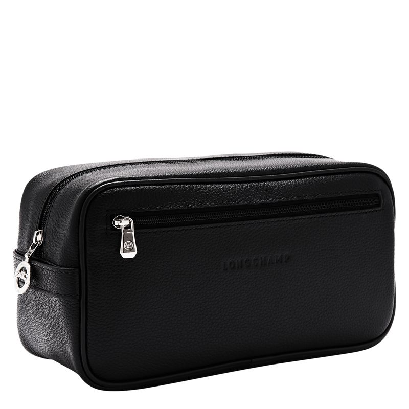 Black Longchamp Le Foulonné Men Toiletry Bags | US-570PKJUMW