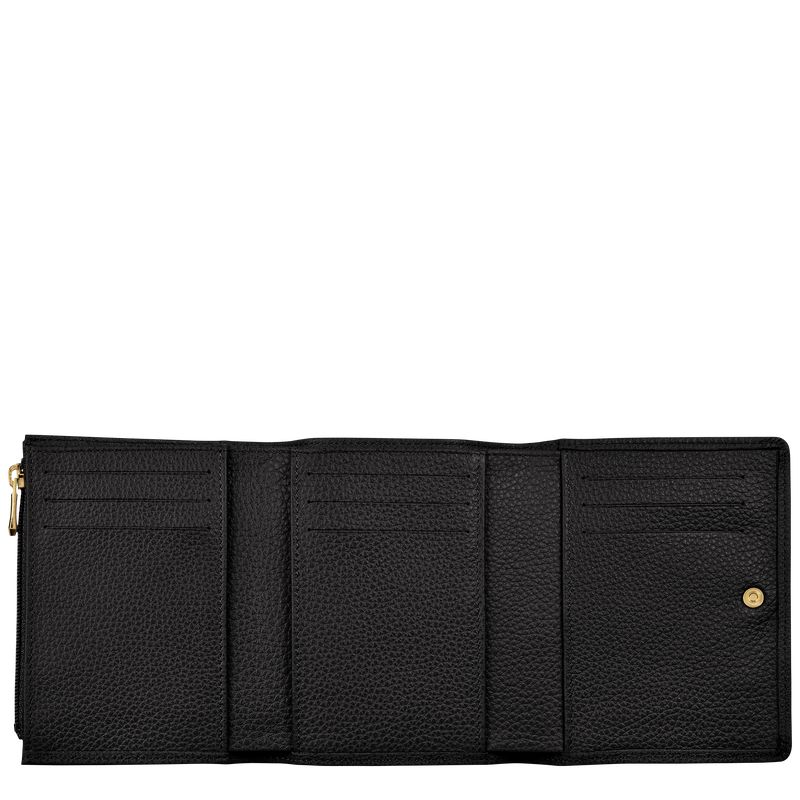 Black Longchamp Le Foulonné Men Wallet | US-528JEKCVA
