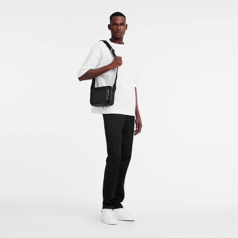 Black Longchamp Le Foulonné S Camera Men Crossbody Bag | US-547EBGJHL