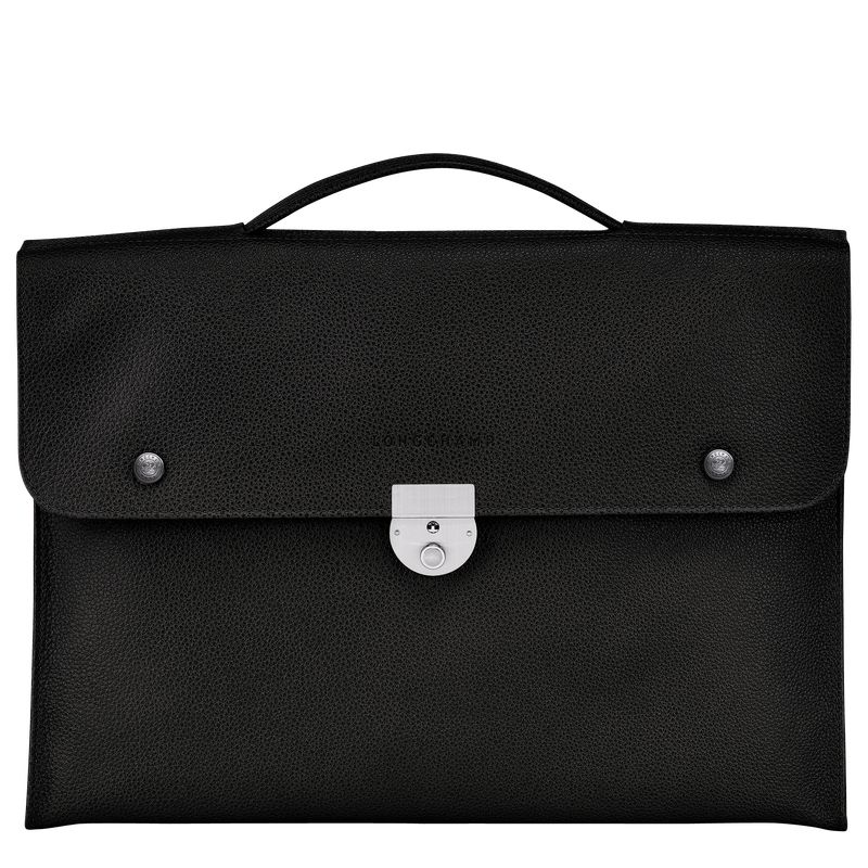 Black Longchamp Le Foulonné S Men Briefcase | US-643DOZIJR