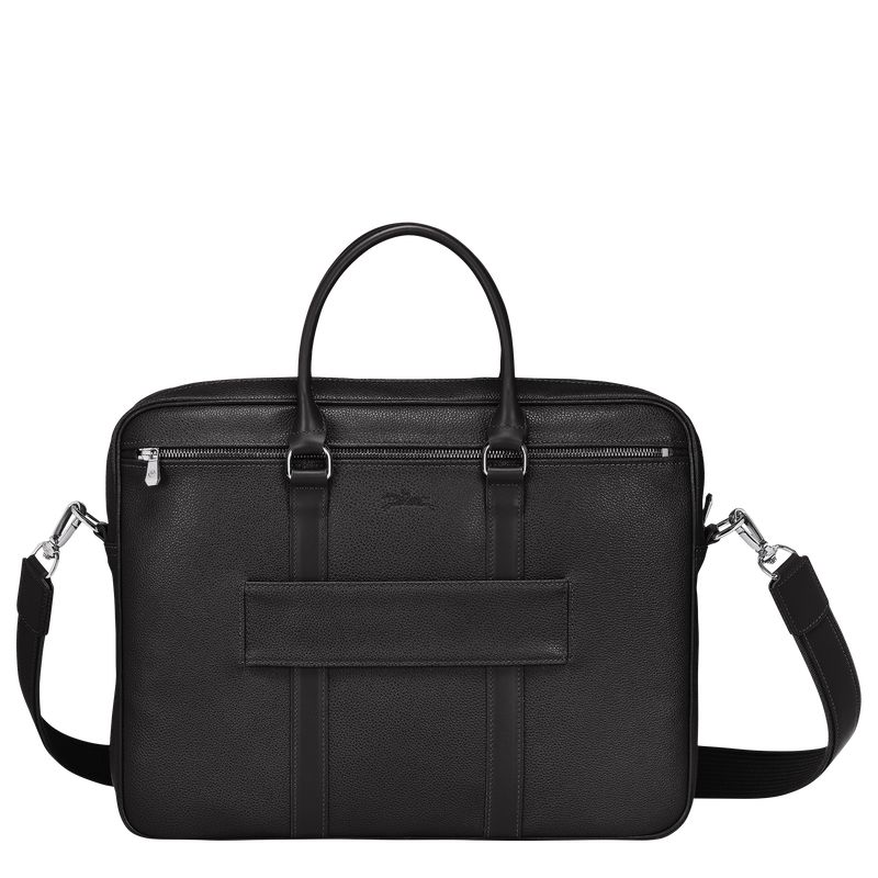 Black Longchamp Le Foulonné S Men Briefcase | US-423QKAMLR