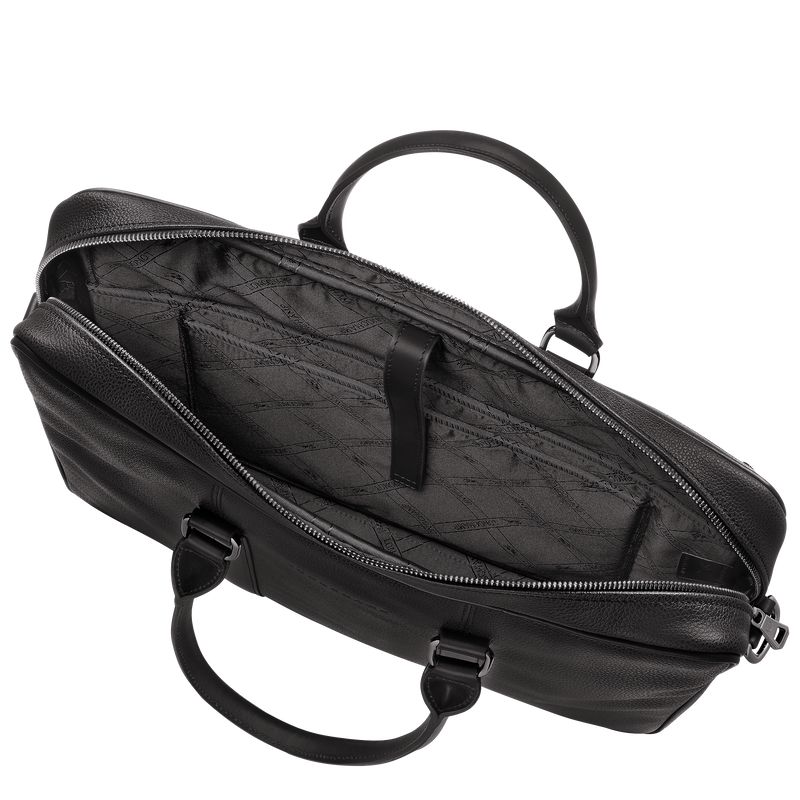 Black Longchamp Le Foulonné S Men Briefcase | US-423QKAMLR