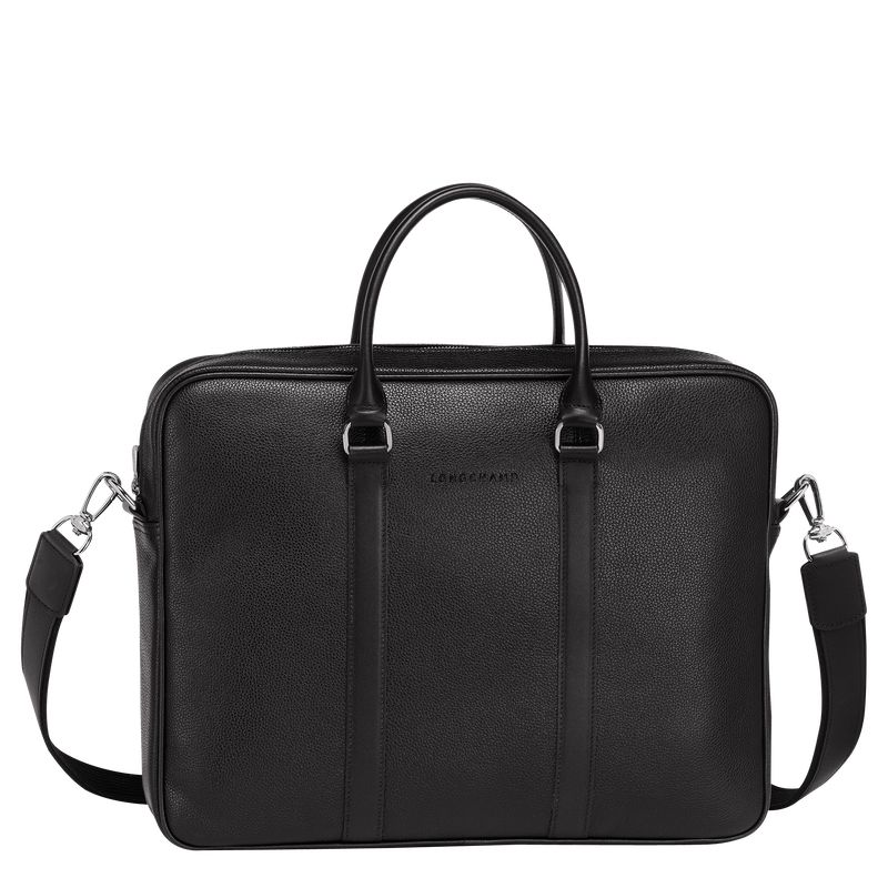 Black Longchamp Le Foulonné S Men Briefcase | US-423QKAMLR
