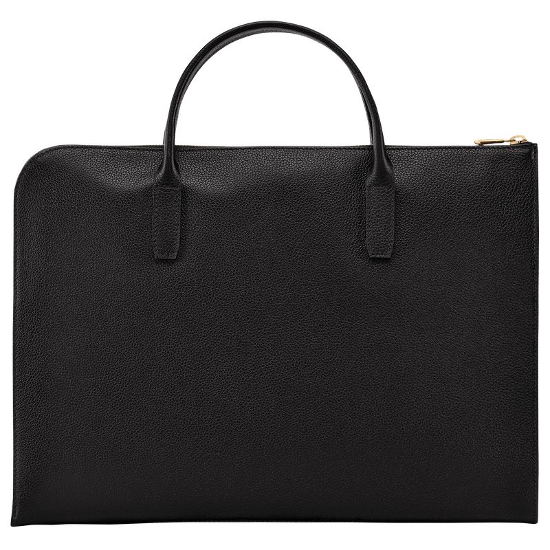 Black Longchamp Le Foulonné S Men Briefcase | US-513HQLKSJ