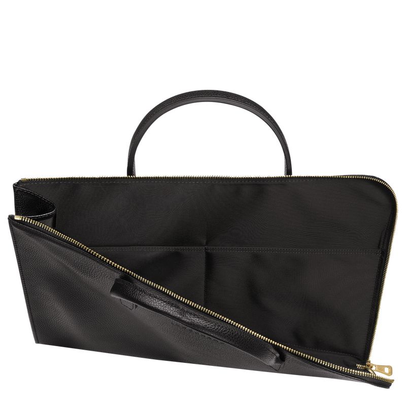 Black Longchamp Le Foulonné S Men Briefcase | US-513HQLKSJ