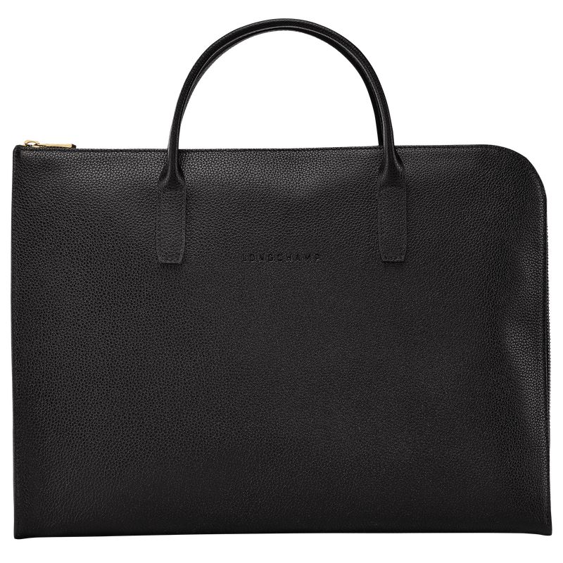 Black Longchamp Le Foulonné S Men Briefcase | US-513HQLKSJ