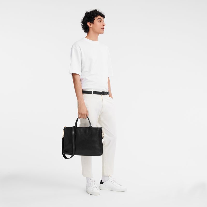Black Longchamp Le Foulonné S Men Briefcase | US-462ERQLJK