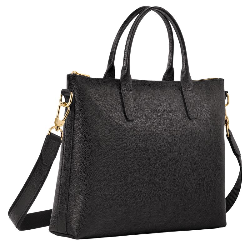 Black Longchamp Le Foulonné S Men Briefcase | US-462ERQLJK