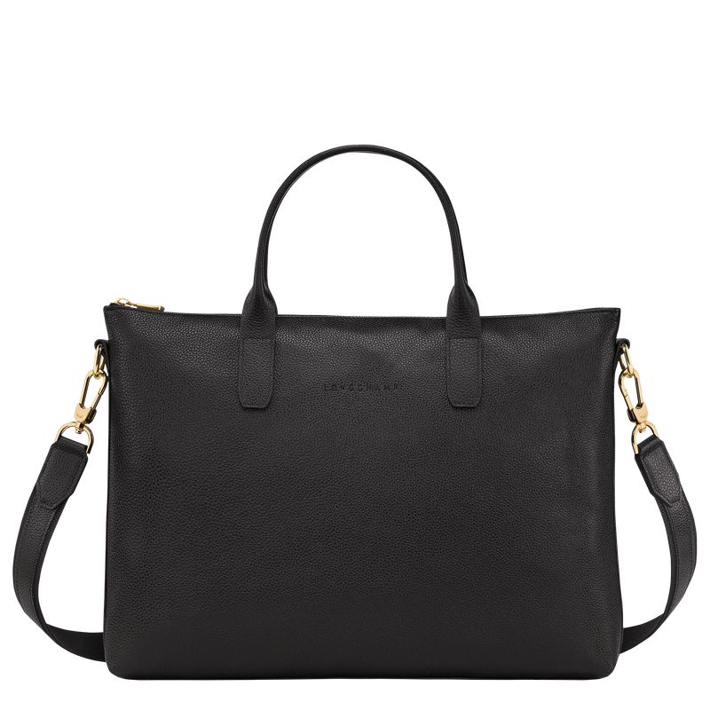 Black Longchamp Le Foulonné S Men Briefcase | US-462ERQLJK