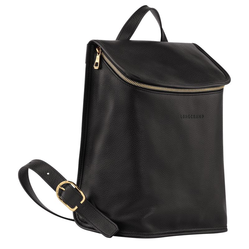 Black Longchamp Le Foulonné Women Backpack | US-598PRWLFQ