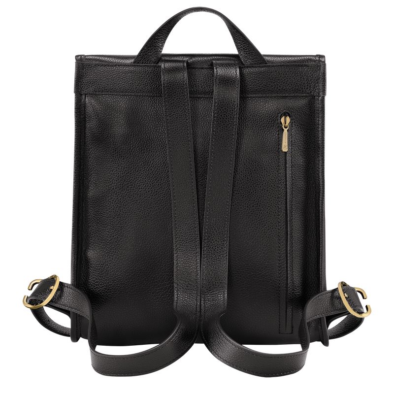 Black Longchamp Le Foulonné Women Backpack | US-598PRWLFQ