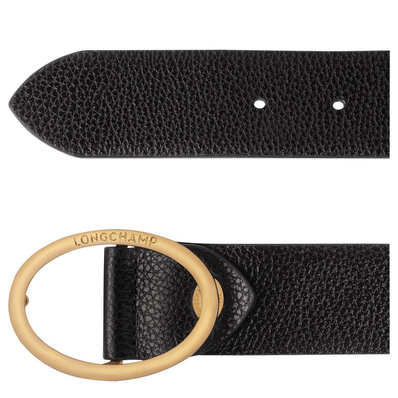 Black Longchamp Le Foulonné Women Belt | US-921SVTZMH