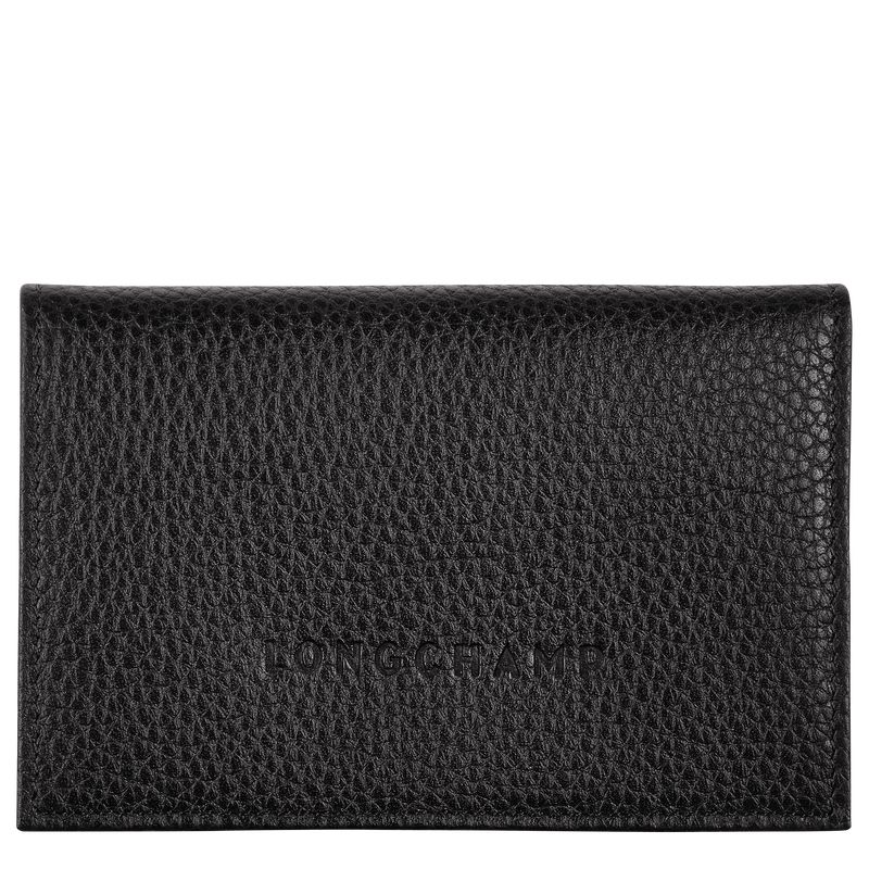Black Longchamp Le Foulonné Women Card Holder | US-283FLZEJO