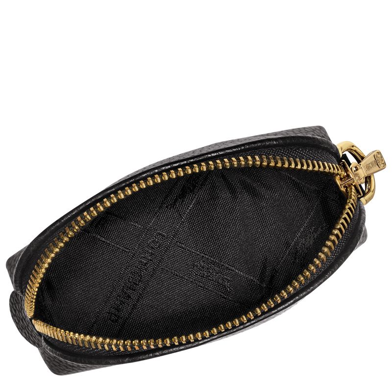 Black Longchamp Le Foulonné Women Coin Purse | US-712HYUKBT