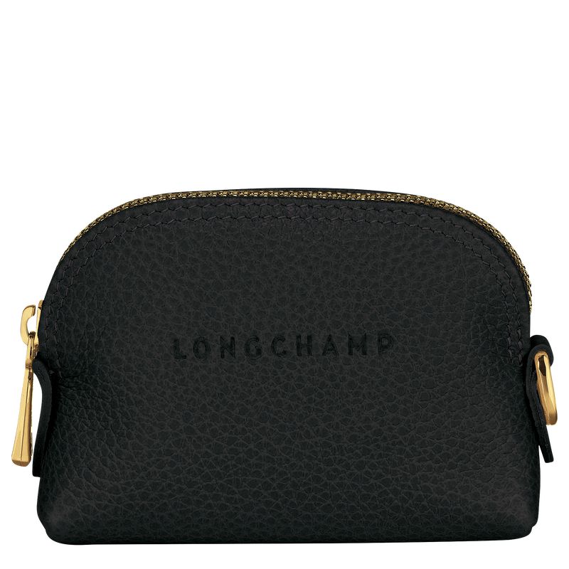 Black Longchamp Le Foulonné Women Coin Purse | US-712HYUKBT