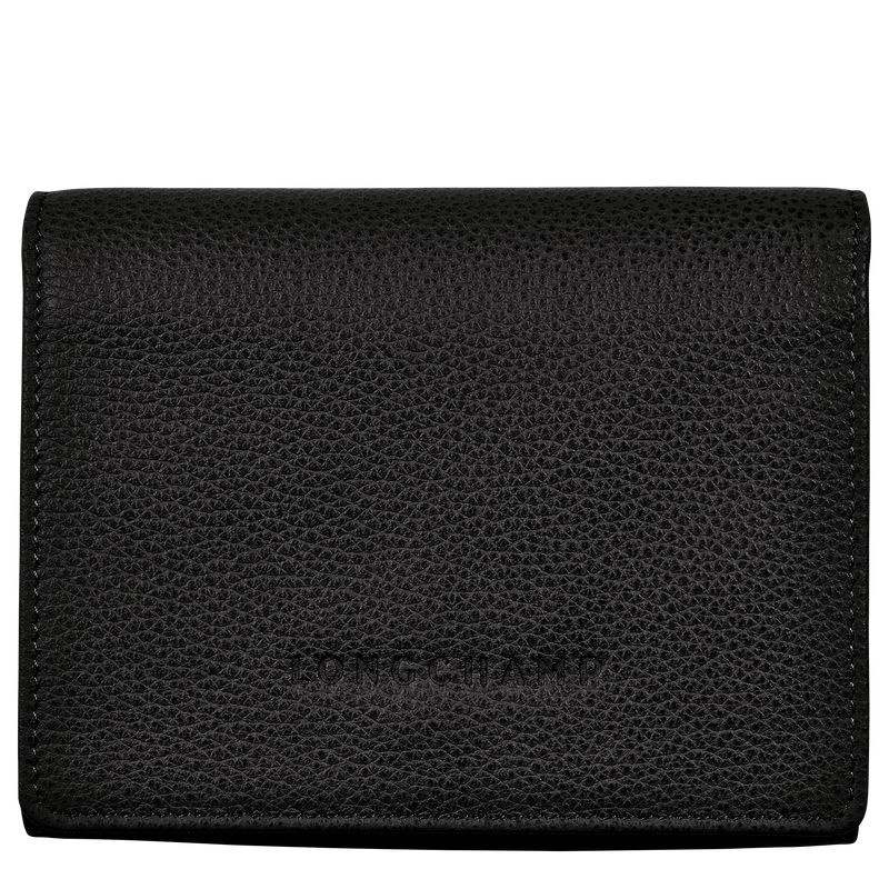 Black Longchamp Le Foulonné Women Wallet | US-943DJPSGR