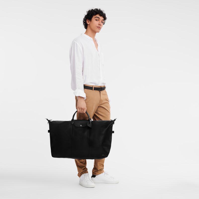 Black Longchamp Le Foulonné Xl Men Travel Bag | US-398USXOZM