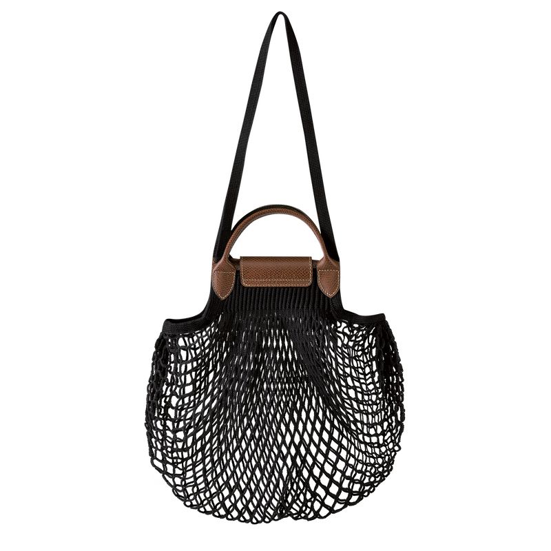 Black Longchamp Le Pliage Filet L Women Mesh Bag | US-350VZKTSW