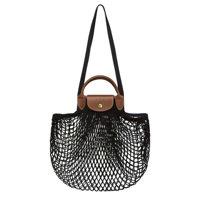 Black Longchamp Le Pliage Filet L Women Mesh Bag | US-350VZKTSW