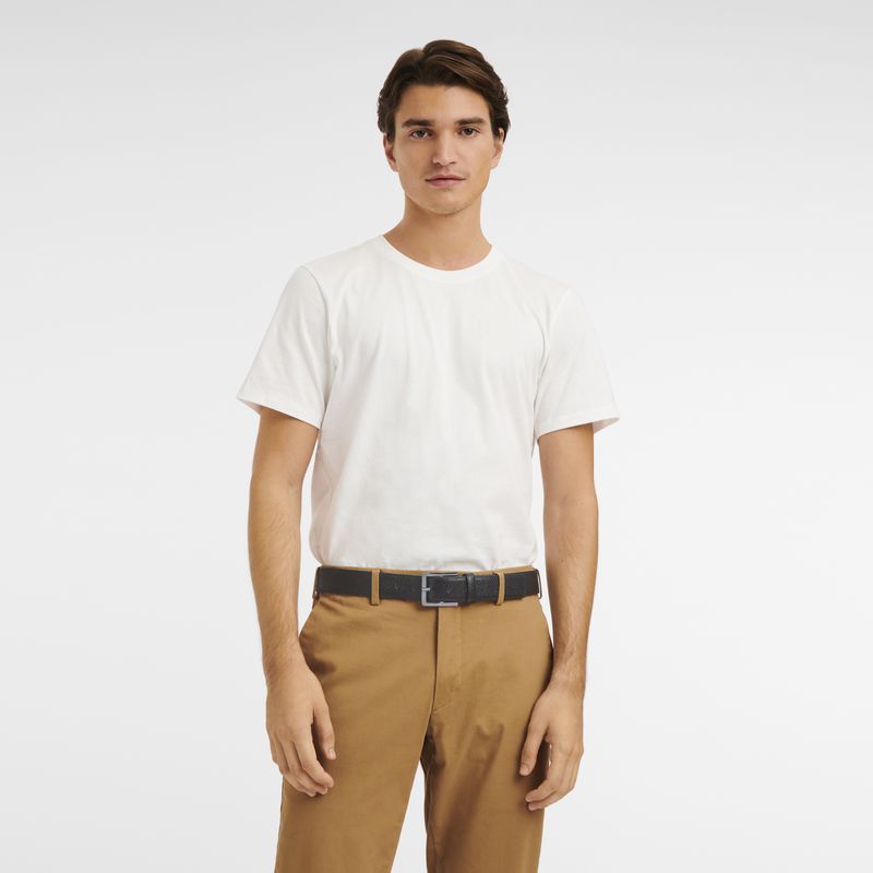 Black Longchamp Le Pliage Men Belt | US-214HETNYK