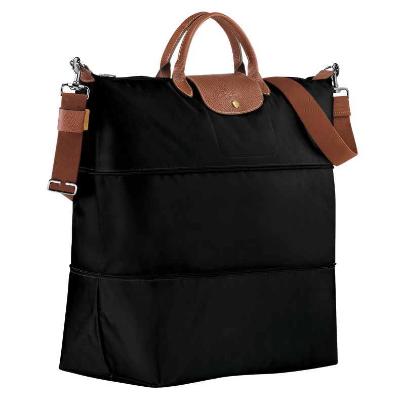 Black Longchamp Le Pliage Original Expandable Women Travel Bag | US-962LVWXAE