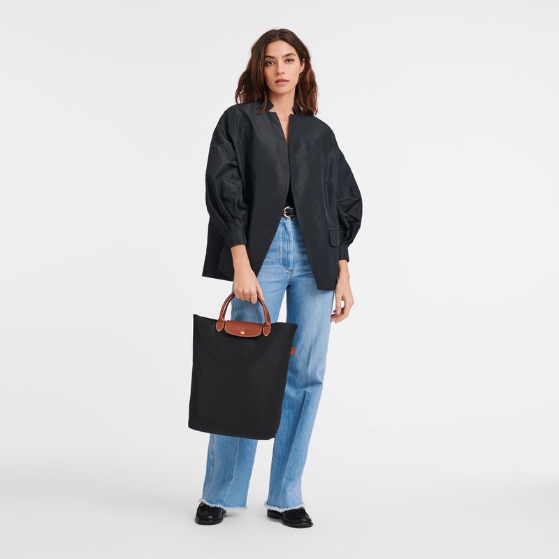 Black Longchamp Le Pliage Original M Men Tote Bag | US-720DQMPRV