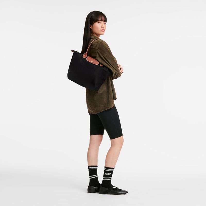 Black Longchamp Le Pliage Original M Women Tote Bag | US-916LXWSPM