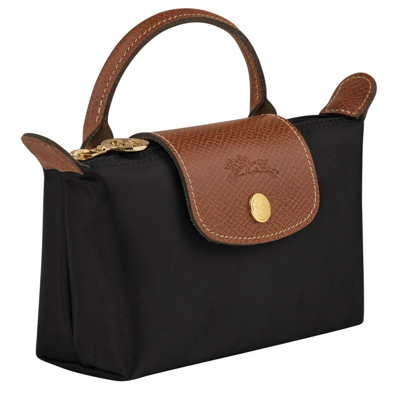 Black Longchamp Le Pliage Original With Handle Men Pouch | US-948ACJTOZ