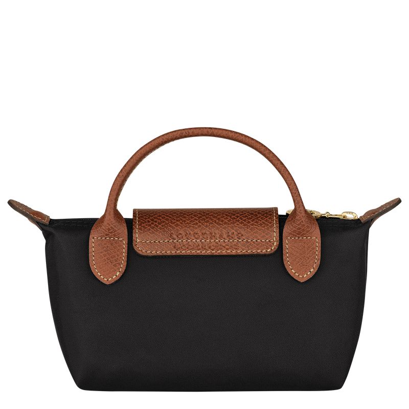 Black Longchamp Le Pliage Original With Handle Men Pouch | US-948ACJTOZ