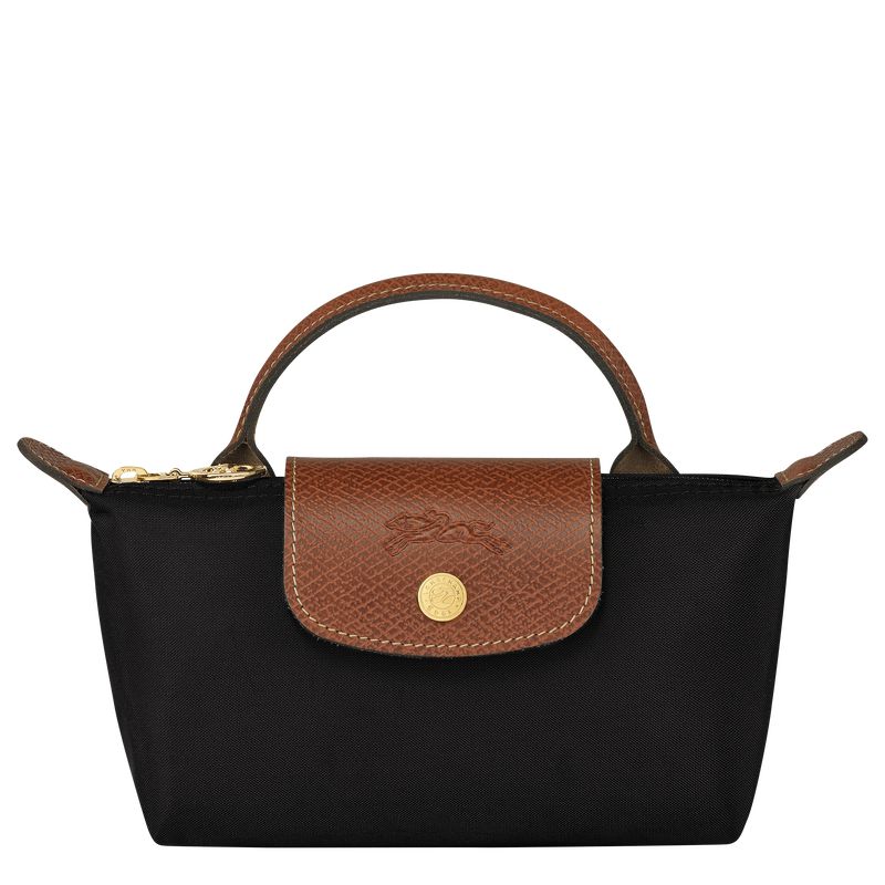 Black Longchamp Le Pliage Original With Handle Men Pouch | US-948ACJTOZ