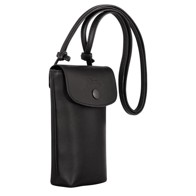 Black Longchamp Le Pliage Xtra With Leather Lace Women Phone Case | US-309HRUQYK