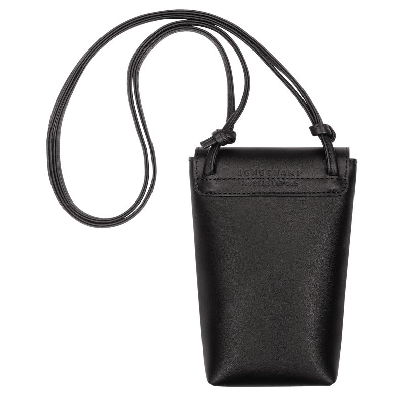 Black Longchamp Le Pliage Xtra With Leather Lace Women Phone Case | US-309HRUQYK