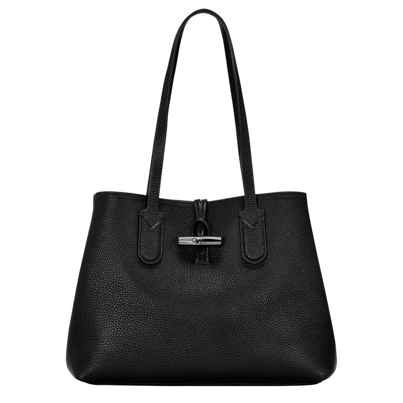 Black Longchamp Le Roseau Essential M Women Tote Bag | US-941ZCBFSE
