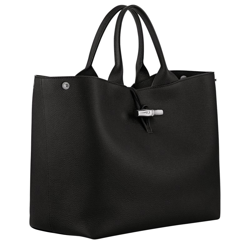 Black Longchamp Le Roseau L Women Handbag | US-871YGVBNI