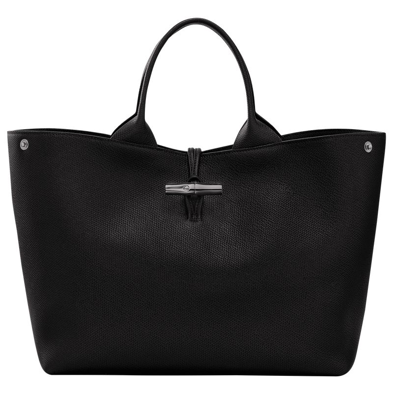 Black Longchamp Le Roseau L Women Handbag | US-871YGVBNI