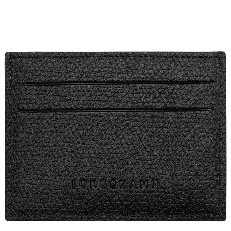 Black Longchamp Le Roseau Women Card Holder | US-415VEWAKH