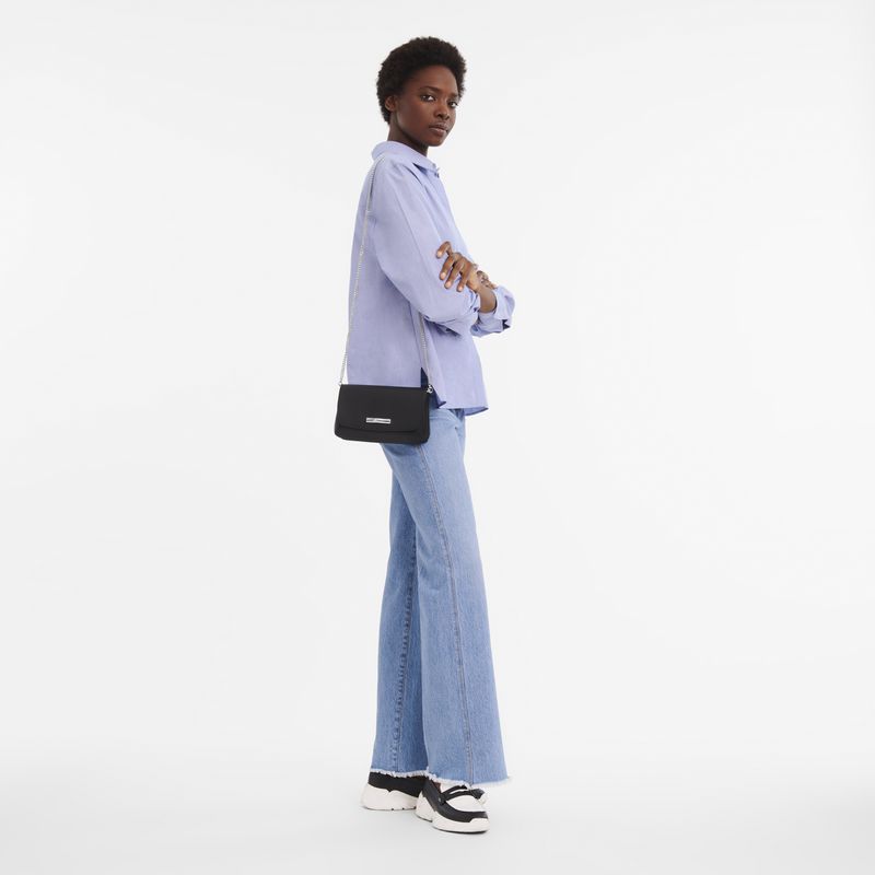 Black Longchamp Le Roseau Women Clutch | US-561CEHUTK