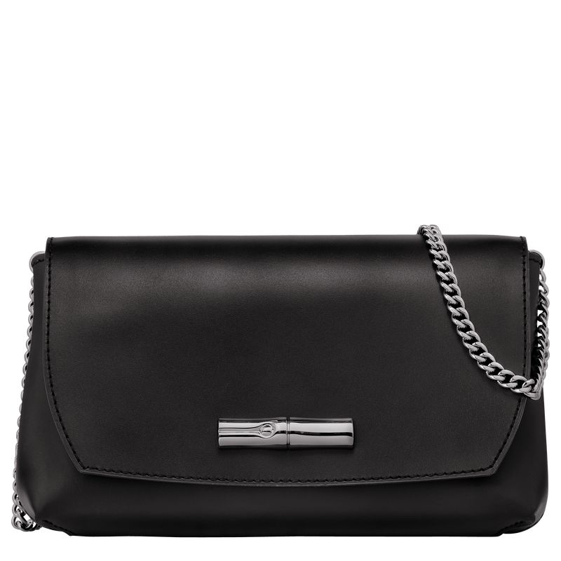 Black Longchamp Le Roseau Women Clutch | US-561CEHUTK