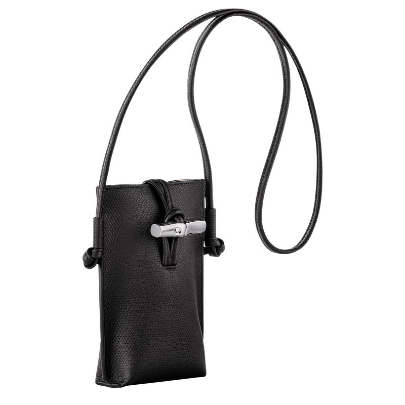 Black Longchamp Le Roseau Women Phone Case | US-209ACZSYQ