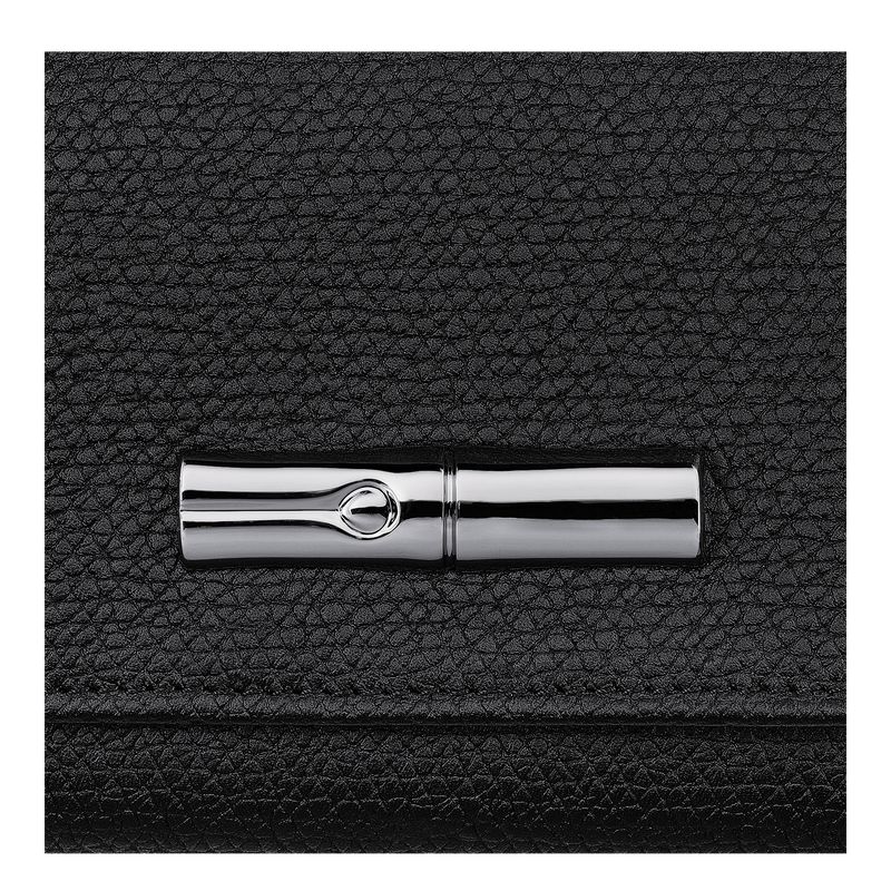 Black Longchamp Le Roseau Women Wallet | US-459BUCSJE