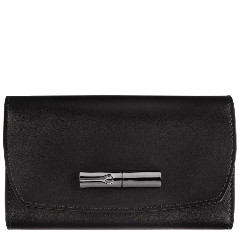Black Longchamp Le Roseau Women Wallet | US-294IWAYDV