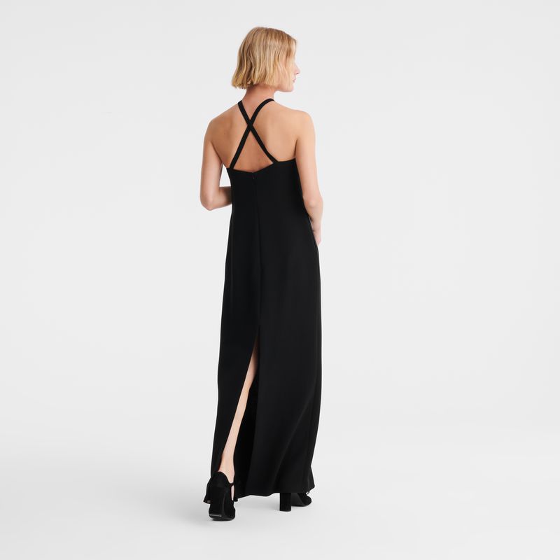 Black Longchamp Long Women Dress | US-275XZLJMW