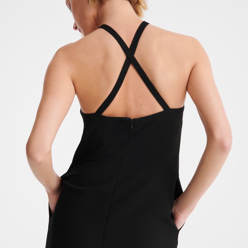 Black Longchamp Long Women Dress | US-275XZLJMW