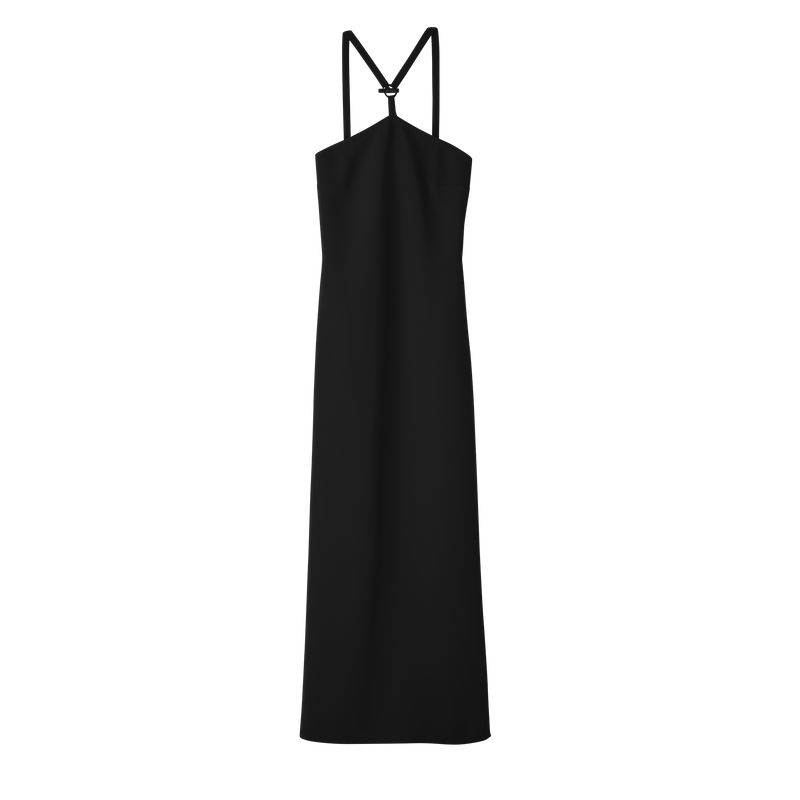 Black Longchamp Long Women Dress | US-275XZLJMW