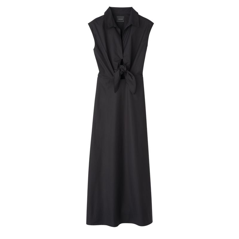 Black Longchamp Long Women Dress | US-340GFEYLU