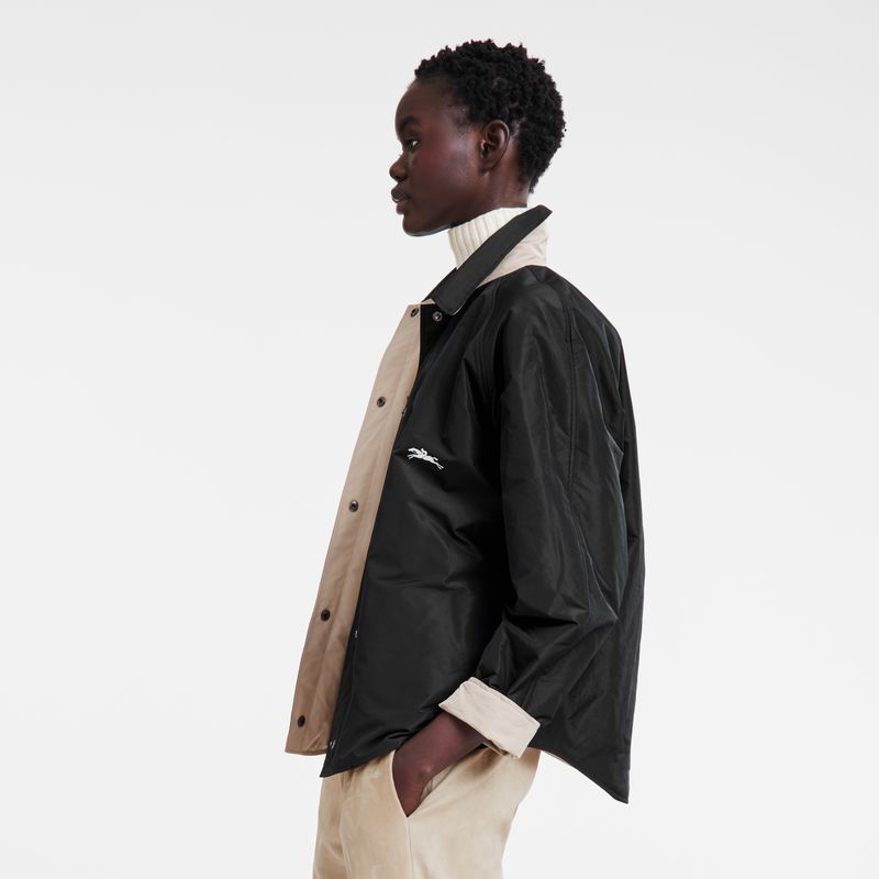 Black Longchamp Padded Blouson Women Jacket | US-719SJAONX