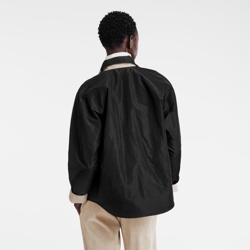 Black Longchamp Padded Blouson Women Jacket | US-719SJAONX