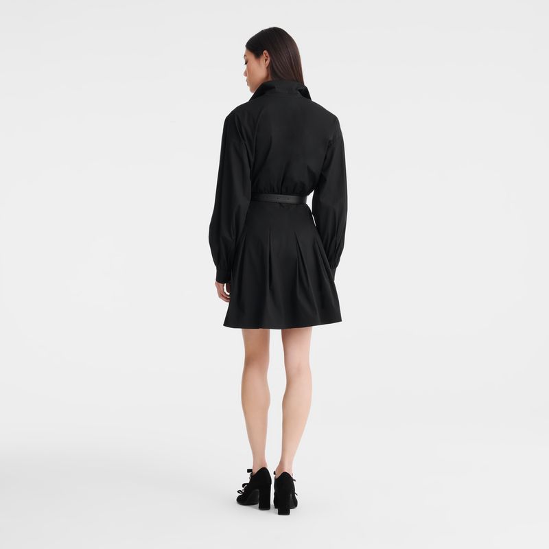 Black Longchamp Popelin Women Dress | US-681LCAYHS